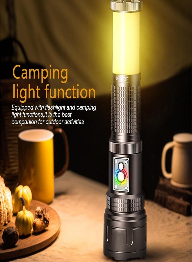 DOCOSS Metal C20 Rechargeable Torch Light High Power,6-8 Hrs Work time,Long Distance 1,2km Powerful Ultra Bright Led Torch Light/Zoomable Flash Light Long Range,Waterproof,Aluminium Body(Black) - Image 3